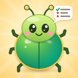 JuneBug's icon: a smiling green June bug